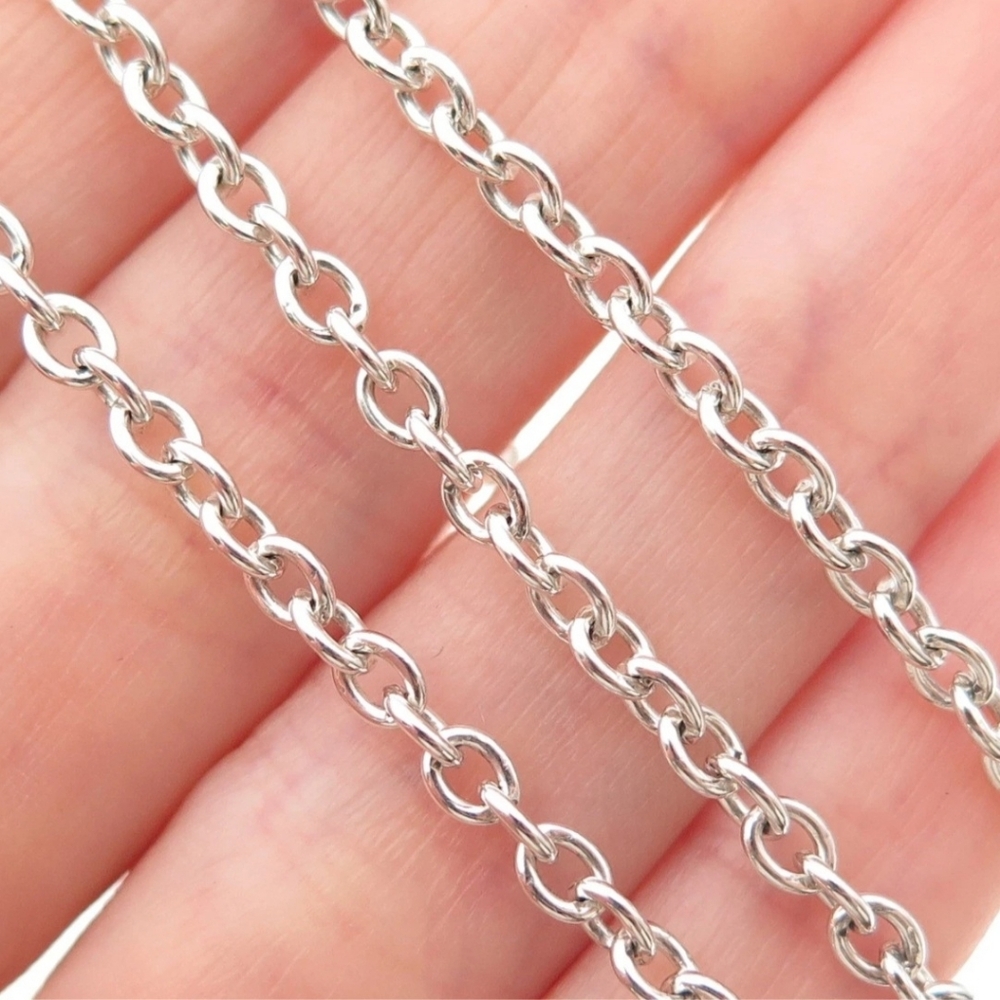 Nicky Butler Sterling Silver 925 Oval Link Chain Designer Signed NB Necklace 20" - Picture 5 of 7